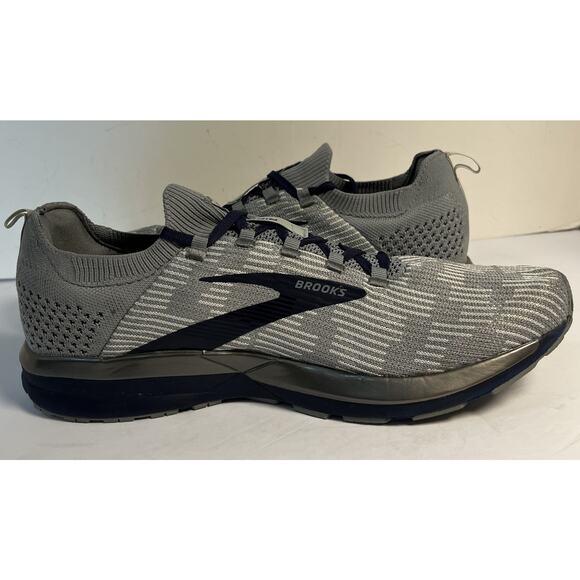 Brooks Ricochet 2 Men's Size 13 Grey/Navy Athletic Road Running Sneakers - Picture 3 of 10